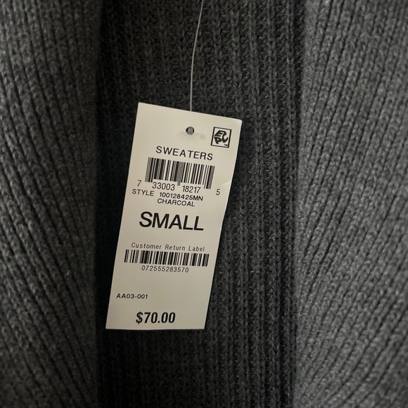 Sun + Stone Alvin Cardigan Sweater Gray 100% Cotton Size Small NWT - Picture 6 of 10
